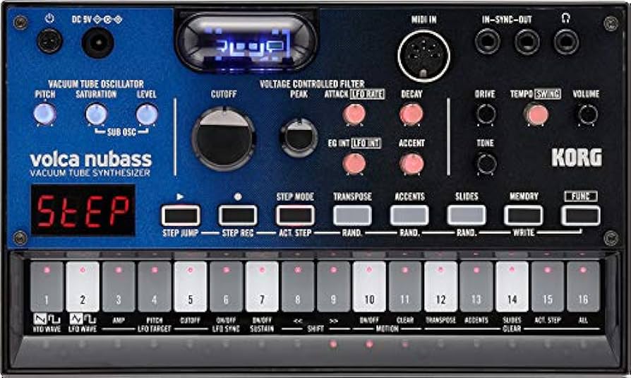 Amazon.com: Korg Volca Nubass Vacuum Tube Synthesizer Bundle